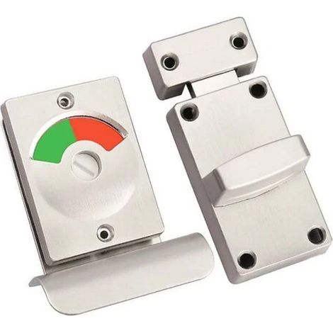 Indicateur de porte (occupé/libre) universel pour WC et salle de bain, fixation par boulon en applique (rouge/vert).