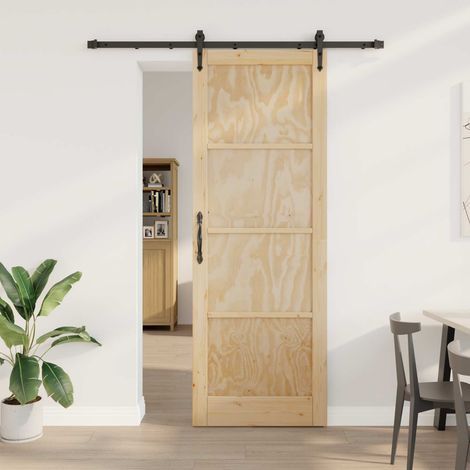 Teenpull – Schiebetür ORKDAL Natürlich und Schwarz 83 x 232 cm (1/5)