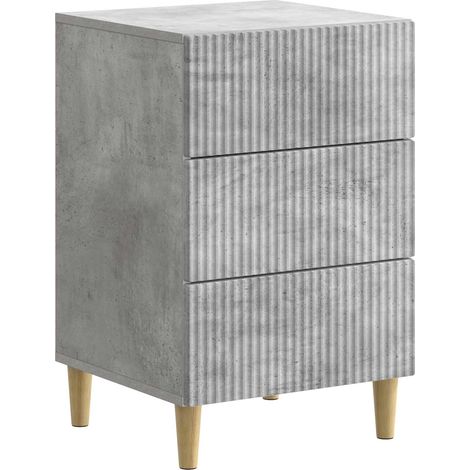 Bedside Cabinet Concrete Grey 43 x 41 x 66.5 cm Engineered Wood vidaXL