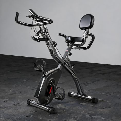 Vélo d'appartement coloris noir en acier 105 x 53,5 x 109 cm (1/5)