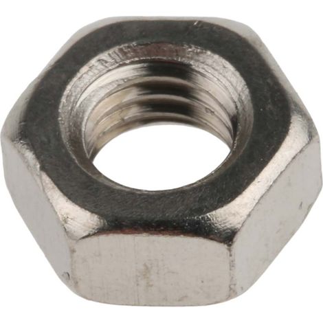 Écrou hexagonal RS PRO, M6, Laiton Nickelé ( Prix pour Sachet de 100 ) (1/2)