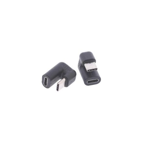 Adaptateur convertisseur USB 3.1 Type C mâle vers femelle à angle droit (180°)-Crezuo