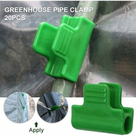 Pince De Fixation Pour Serre - Plastique Renforcé - Compatible Tubes Et Structures Métalliques - Lot De 20 (1/5)