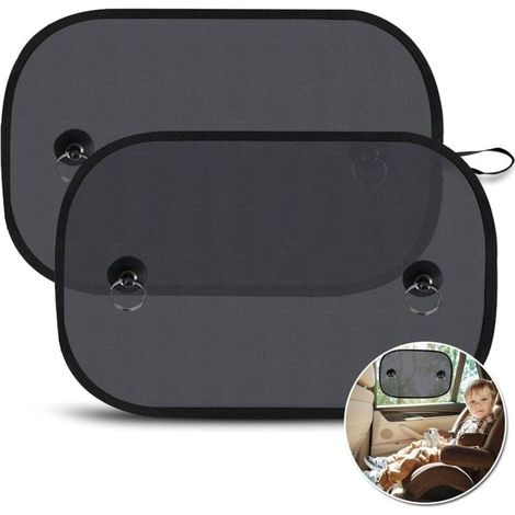 Pare Soleil Voiture Bébé, Pare-Soleil Fenêtre de Voiture pour Enfant, Filet De Protection Solaire pour Voiture, Protection UV/Chaleur, Sac de Rangement fourni, 44 x 36cm (2 pièces) (1/2)