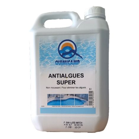 Trattamento piscina quimicamp anti alghe non schiumogeno facile applicazione 5l
