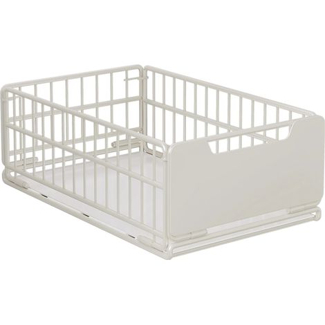 Tiroir de rangement, design coulissant, capacité de charge élevée, 25cm Blanc (1/2)