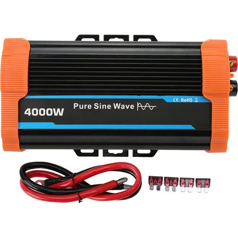 Convertisseur 12V vers 220-240V Onduleur Pur Sinus 2000W pour Voiture Voyage Chargeur Portable (1/5)