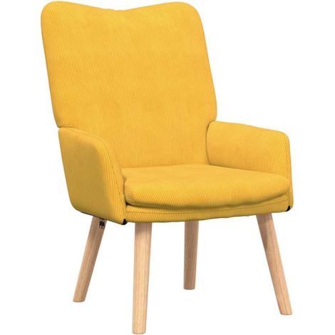 poltrona Giallo Chiaro 63 x 67 x 94 cm Tessuto vidaXL (1/5)