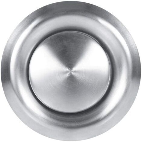 Grille de ventilation murale/plafond réglable 125mm argentée - Acier inoxydable (1/4)
