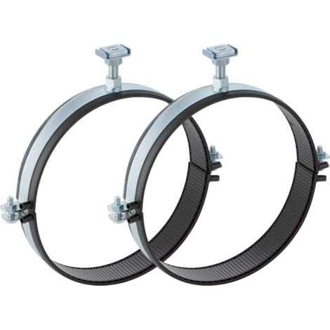 Rohrhalter für 315mm Rohre mit elektrogeschweißtem Band, zur Befestigung an einem Festpunkt, verzinkter Stahl (Pluvia) (1/5)