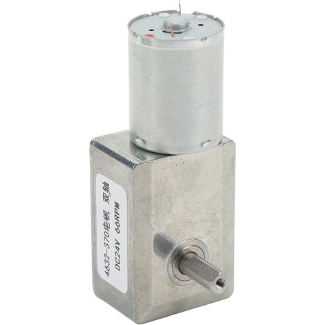 Moteur à engrenage à vis sans fin 4632-370, 24V DC, double arbre, réducteur haute précision 66 tr/min pour ouvre-porte automatique (1/5)