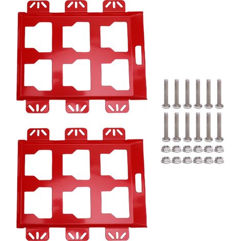 Plaque de montage de boîte à outils, capacité de chargement de 100 lb, stockage de base en métal de remplacement pour Packout rouge (1/5)