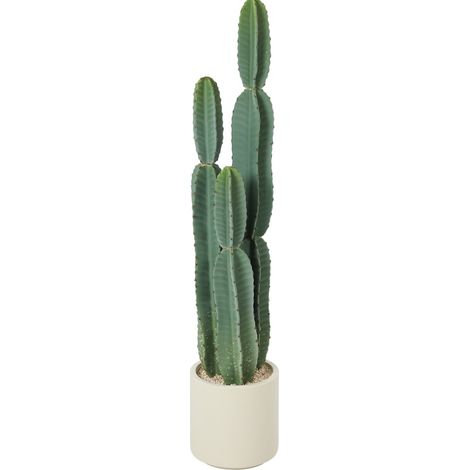 Cactus artificiale 25 x 25 x 111 cm in EVA verde con vaso decorativo - CHICFURN (1/5)