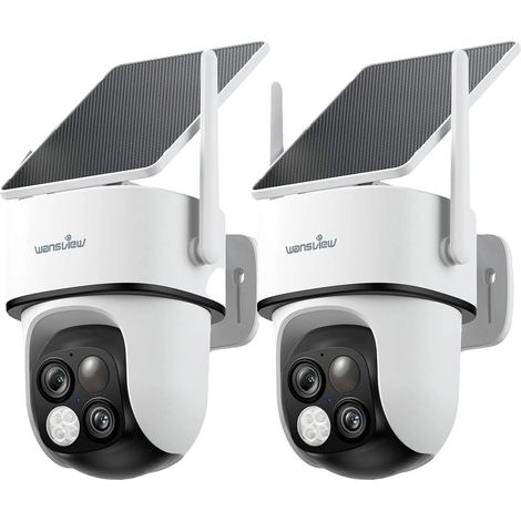 Sistema de cámaras de seguridad, WiFi 2.4G, alimentación solar, 2 unidades. (1/2)