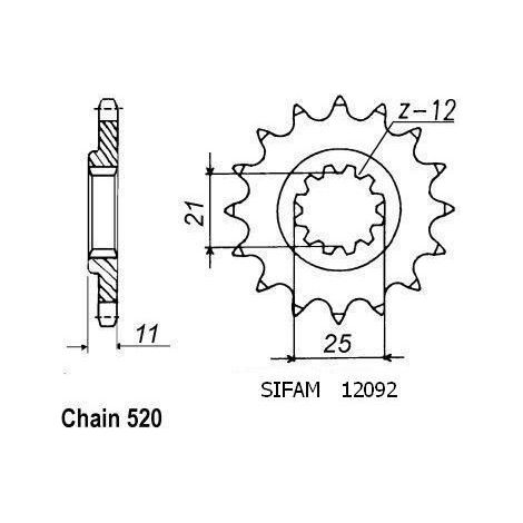 Pignon de sortie de boite Esjot pour Moto Husqvarna 450 SMR 2003