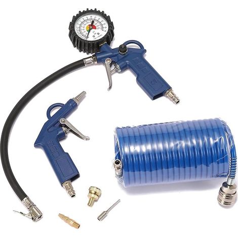 Kit d'accessoires pour compresseur 6 pièces,Accessoires pour compresseur d’air Bleu (1/5)