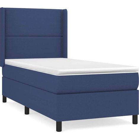 Maison Exclusive - Giroletto a Molle con Materasso Blu 90x200 cm inTessuto (1/5)