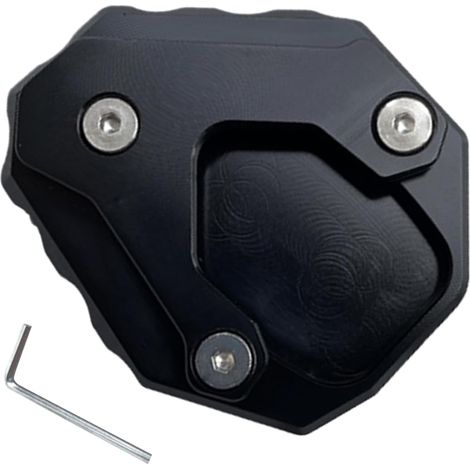 Coussinet de béquille de vélo  de support de moto  Chaussure de béquille antidérapante pour moto, vélo et scooter – Empêche de s'enfoncer sur l' ou sur un sol mou  Rouge/noir/gris (1/5)