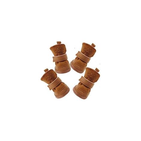 Lot de 2 paires de chaussures hiver chaudes antidérapantes pour chien, sangle, toutes tailles –