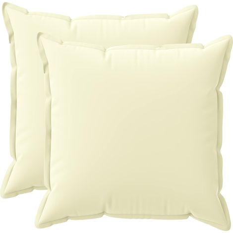 Funda de almohada 2 uds. HOUTEN Crema 60 x 60 cm Poliéster vidaXL (1/5)