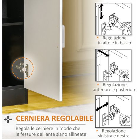 Meuble de cuisine gain de place, 60x40x90cm, MDF blanc et noir, tiroir bois et étagère ajustable, parfait pour séjour, entrée et antichambre. (1/5)