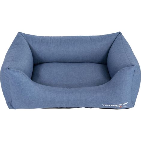 Sofa pour Chien Waterproof - Panier Imperméable, Durable et Tout Confort pour Petits à Grands Chiens - Facile à Laver - Couleur Bleu M, 80 x 60 x 25 cm (1/5)