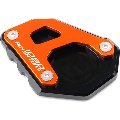 Béquille latérale (1090 orange et noire) compatible avec les modèles 1050, 1090, 1190, 1290 Adventure et 1290 Super Adventure R. Support et extension de béquille latérale MaxPower. (1/4)