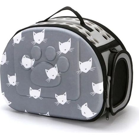 Sac de transport pour animaux de compagnie, rose, imperméable et pliable, pour chats et chiens jusqu'à 5 kg (1/5)