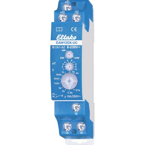 [NEUWERTIG] B-Ware Eltako Zeitrelais EAW12DX-UC monofunktional 230V 1 Wechsler 0,1s-40h 2000W