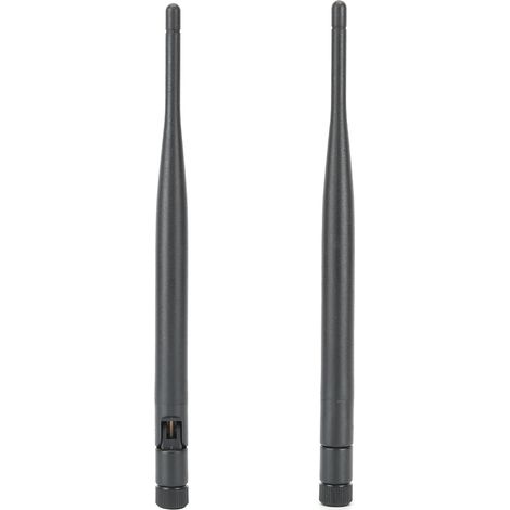 2 antennes routeur Wi-Fi durables, gain élevé de 6 dB, double bande 2,4/5,8 GHz, connecteur SMA intégré. (1/5)