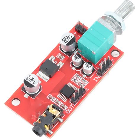 Module Amplificateur Audio Stéréo Mini Jack 3,5mm Carte Préampli Casque DC 3-12V MAX4410 (1/5)