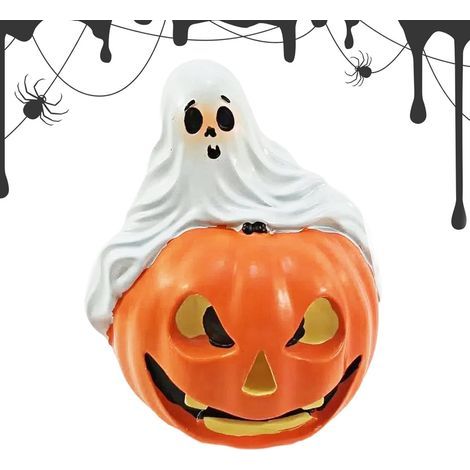 CCYKXAFantôme d'Halloween Jolie figurine décorative effrayante avec motif Décoration d'Halloween pour bureau,bibliothèque,chambre à coucher,salle de bureau (1/5)