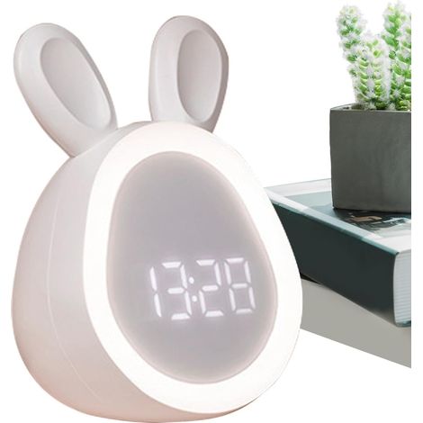 Réveil pour et Adultes Lampe de Nuit Veilleuse Design Lapin (1/5)