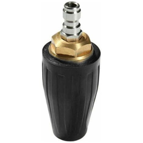 Nazalus-Vente chaude-Buse rotative pour pistolet a eau haute pression, noyau en ceramique, buse lotus de nettoyage haute pression en cuivre pur, noir 4000PSI (1/4)