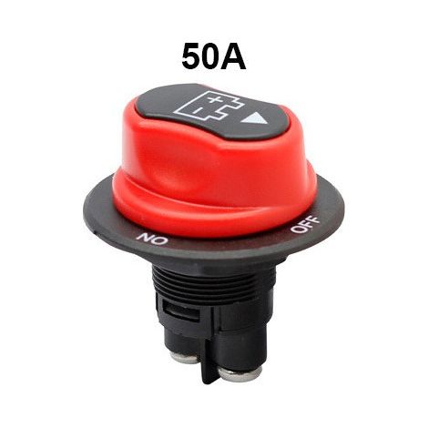 ONEGOL Batterieschalter für Auto, Wohnwagen oder Yacht, DC-Batterieschalter 50A/100A/200A/300A (50A Blacktop NO-OFF-OUT) (1/5)