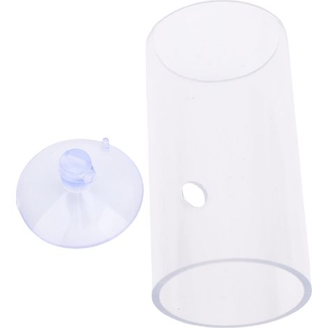 Tunnel pour poisson betta, tube transparent creux avec ventouse pour aquarium, accessoire de taille S (1/5)