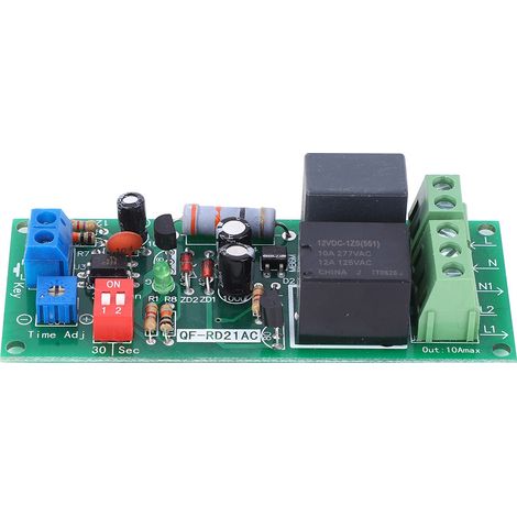 Module de relais temporisé de coupure 100-220 V CA, minuterie 0-300 minutes (1/5)