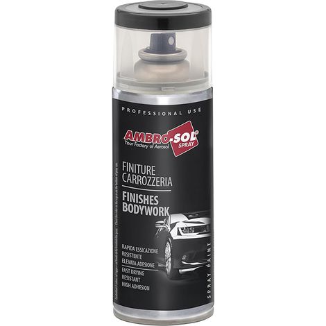 Smalto spray finiture carrozzeria finitura fascioni paraurti spoilers 400 ml - AmbroSol Nero Goffrato (1/4)