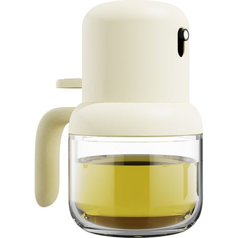 Flacon Vaporisateur Huile 180ml Poignée Ergonomique Étanche Plastique Verre Anti-Poussière pour Cuisine Maison Beige (1/5)