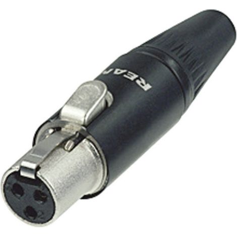 Rean AV RT3FC-B Miniatur-XLR-Steckverbinder Buchse, gerade Polzahl: 3 Schwarz 1 St.