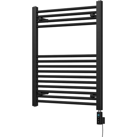 Zennor - Black Electric Towel Rail H800mm x W600mm Straight 400w Thermostatic WIFI (1/3)