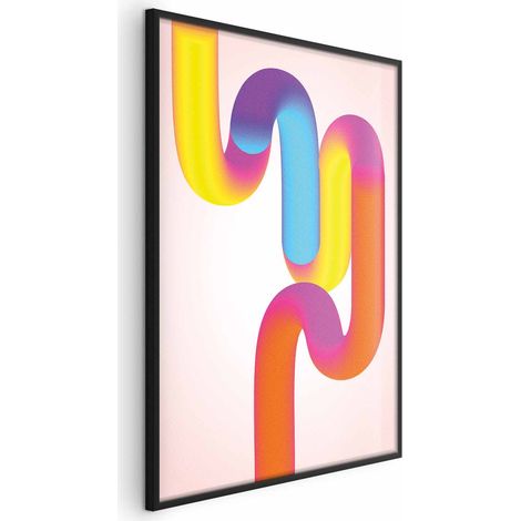 Poster – Regenbogenröhren – abstrakte Illustration mit farbigen Farbverläufen (1/4)