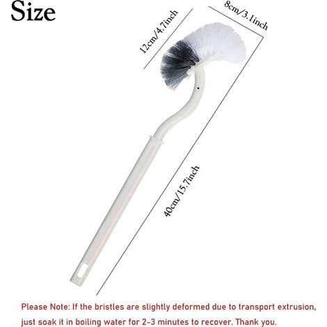 CCYKXA 2PCS Toilet Brush Toilet Brush Long Handle Plastic Toilet Brush with Strong Bristles for Toilet Cleaning Deep Cleaning