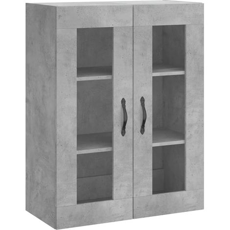 Armario de pared almacenamiento diseño moderno 69,5 x 34 x 90 cm de madera contrachapada gris hormigón 020049296 (1/5)