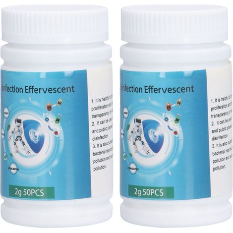 flacons de comprimés effervescents chlorés multifonctionnels pour purifier l'eau du bain et de la piscine. (1/5)