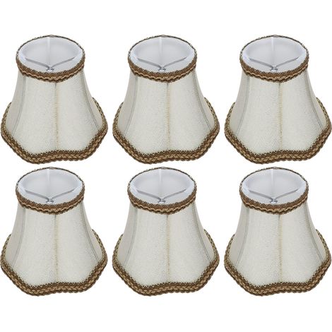Couverture de lampe de Table de bureau, 6 pièces, abat-jour en tissu, accessoire pour ampoule de lustre E14 (1/5)