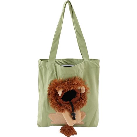 Sac à dos pour chien en forme de lion, grande capacité, transport confortable pour extérieur, design mignon. (1/5)