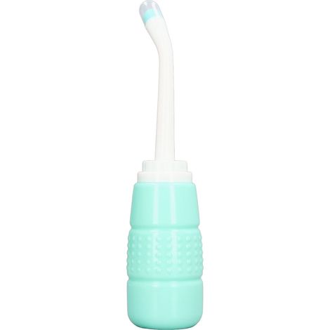 Bouteille bidet portable de 350 ml avec jet souple et incliné pour l'hygiène personnelle en voyage et en extérieur (1/5)