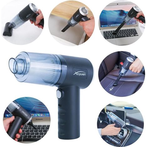 TrAdE Shop Traesio - Mini Aspirapolvere Soffiatore Professionale Portatile 4 In 1 Per Casa Auto Ricarica Usb - (1/5)