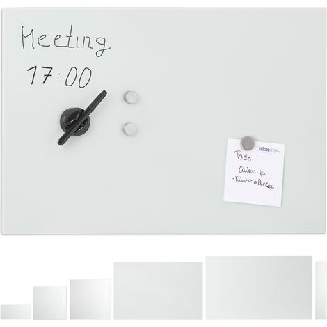 Lavagna magnetica in vetro bianco 8831